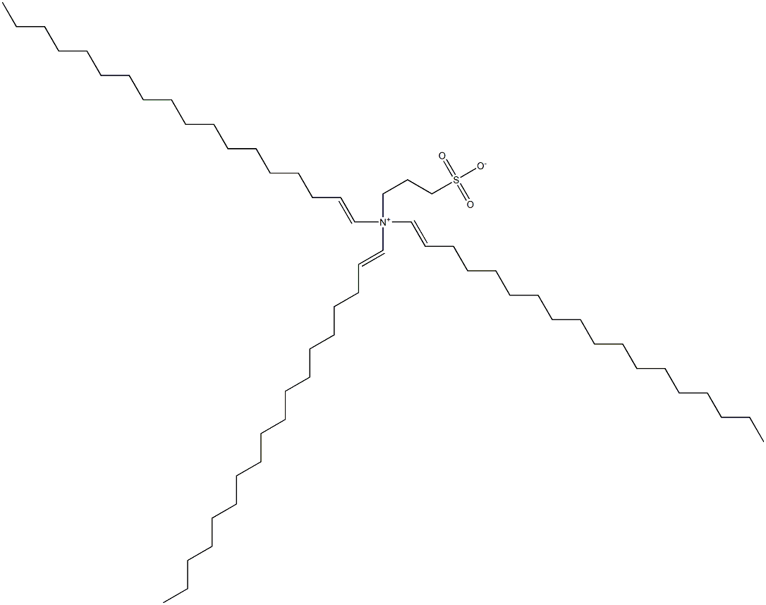 N,N-ジ(1-オクタデセニル)-N-(3-スルホナトプロピル)-1-オクタデセン-1-アミニウム 化学構造式