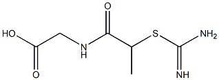 N-[2-(Amidinothio)propionyl]glycine Struktur