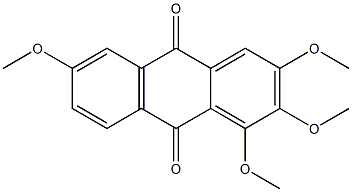 2,3,4,7-Tetramethoxyanthracene-9,10-dione Struktur