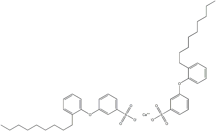 Bis[3-(2-nonylphenoxy)benzenesulfonic acid]calcium salt Structure