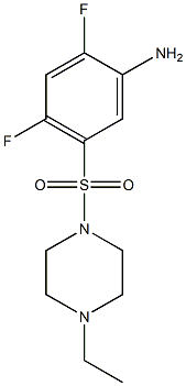 5-[(4-ethylpiperazine-1-)sulfonyl]-2,4-difluoroaniline Struktur