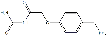 N-(aminocarbonyl)-2-[4-(aminomethyl)phenoxy]acetamide Struktur