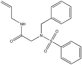 N-allyl-2-[benzyl(phenylsulfonyl)amino]acetamide Struktur