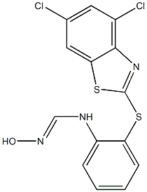 N-{2-[(4,6-dichloro-1,3-benzothiazol-2-yl)thio]phenyl}-N'-hydroxyiminoformamide