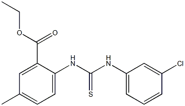 ethyl 2-{[(3-chloroanilino)carbothioyl]amino}-5-methylbenzoate Struktur