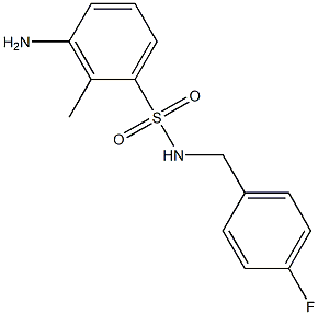 3-amino-N-[(4-fluorophenyl)methyl]-2-methylbenzene-1-sulfonamide Structure