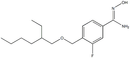 4-{[(2-ethylhexyl)oxy]methyl}-3-fluoro-N'-hydroxybenzene-1-carboximidamide Structure