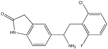 5-[1-amino-2-(2-chloro-6-fluorophenyl)ethyl]-2,3-dihydro-1H-indol-2-one Structure