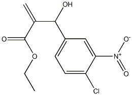 ethyl 2-[(4-chloro-3-nitrophenyl)(hydroxy)methyl]prop-2-enoate Struktur