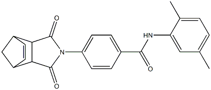N-(2,5-dimethylphenyl)-4-(3,5-dioxo-4-azatricyclo[5.2.1.0~2,6~]dec-8-en-4-yl)benzamide Struktur