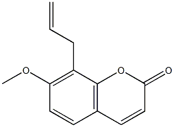 8-allyl-7-methoxy-2H-chromen-2-one Struktur