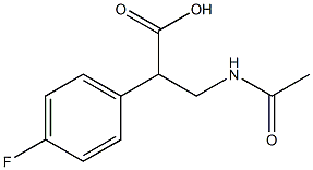 N-acetyl-3-(4-fluorophenyl)-beta-alanine Structure