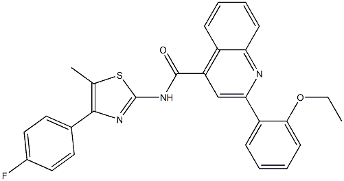 2-(2-ethoxyphenyl)-N-[4-(4-fluorophenyl)-5-methyl-1,3-thiazol-2-yl]-4-quinolinecarboxamide Structure
