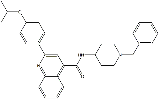 N-(1-benzyl-4-piperidinyl)-2-(4-isopropoxyphenyl)-4-quinolinecarboxamide Structure