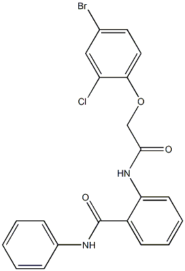 2-{[2-(4-bromo-2-chlorophenoxy)acetyl]amino}-N-phenylbenzamide Structure