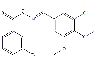 3-chloro-N'-[(E)-(3,4,5-trimethoxyphenyl)methylidene]benzohydrazide