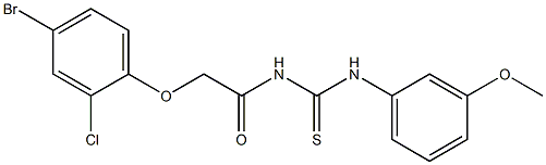 N-[2-(4-bromo-2-chlorophenoxy)acetyl]-N'-(3-methoxyphenyl)thiourea Structure