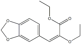 (E)-3-(1,3-Benzodioxol-5-yl)-2-ethoxyacrylic acid ethyl ester Struktur
