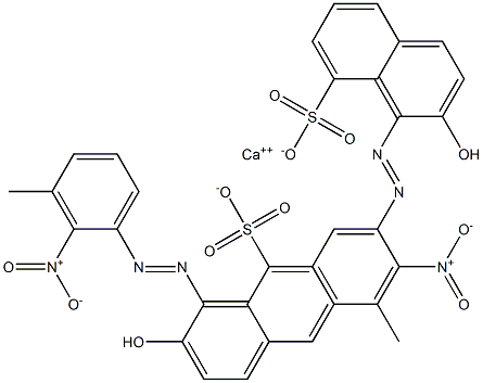 Bis[1-[(3-methyl-2-nitrophenyl)azo]-2-hydroxy-8-naphthalenesulfonic acid]calcium salt Structure