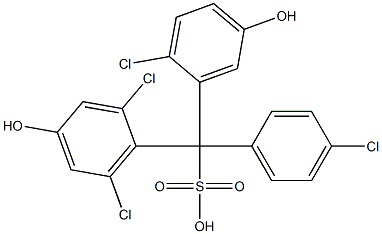 (4-Chlorophenyl)(2-chloro-5-hydroxyphenyl)(2,6-dichloro-4-hydroxyphenyl)methanesulfonic acid