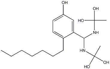 3-[Bis[(1,1-dihydroxyethyl)amino]methyl]-4-heptylphenol Structure