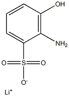 2-Amino-3-hydroxybenzenesulfonic acid lithium salt Structure