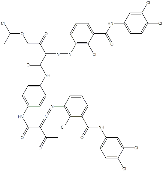 3,3'-[2-[(1-Chloroethyl)oxy]-1,4-phenylenebis[iminocarbonyl(acetylmethylene)azo]]bis[N-(3,4-dichlorophenyl)-2-chlorobenzamide]