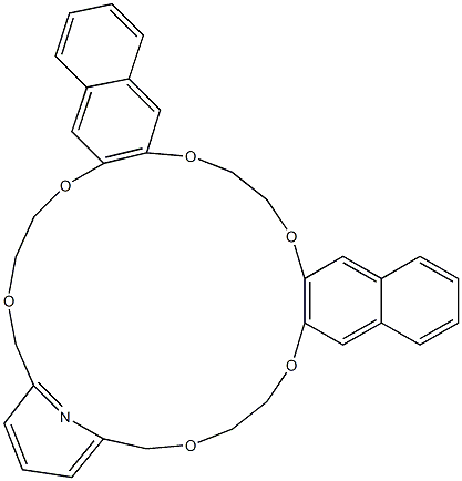 2,6-[[[[Ethylenebisoxybis(3,2-naphthylene)]bisoxy]bisethylenebisoxy]bismethylene]pyridine Struktur