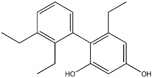 5-Ethyl-4-(2,3-diethylphenyl)benzene-1,3-diol Struktur