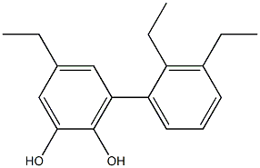 4-Ethyl-6-(2,3-diethylphenyl)benzene-1,2-diol Struktur