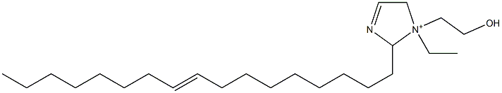 1-Ethyl-2-(9-heptadecenyl)-1-(2-hydroxyethyl)-3-imidazoline-1-ium Struktur