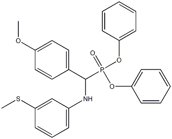 N1-[(diphenylphosphoryl)(4-methoxyphenyl)methyl]-3-(methylthio)aniline Struktur