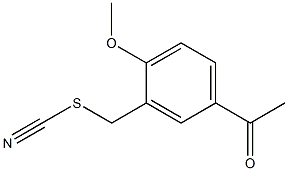 5-acetyl-2-methoxybenzyl thiocyanate Struktur