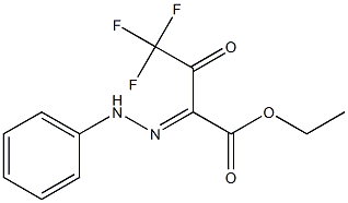 ethyl 4,4,4-trifluoro-3-oxo-2-[(E)-2-phenylhydrazono]butanoate Struktur