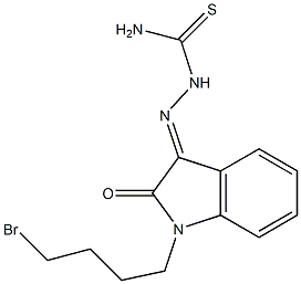 2-[1-(4-bromobutyl)-2-oxo-2,3-dihydro-1H-indol-3-yliden]hydrazine-1-carbothioamide Struktur