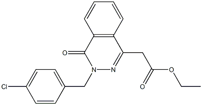 ethyl 2-[3-(4-chlorobenzyl)-4-oxo-3,4-dihydro-1-phthalazinyl]acetate Struktur