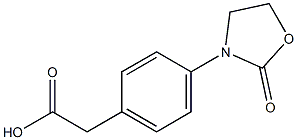 2-[4-(2-oxo-1,3-oxazolidin-3-yl)phenyl]acetic acid Structure
