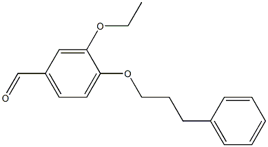 3-ethoxy-4-(3-phenylpropoxy)benzaldehyde Struktur