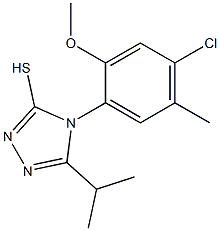 4-(4-chloro-2-methoxy-5-methylphenyl)-5-(propan-2-yl)-4H-1,2,4-triazole-3-thiol