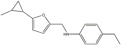 4-ethyl-N-{[5-(2-methylcyclopropyl)furan-2-yl]methyl}aniline