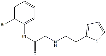 N-(2-bromophenyl)-2-{[2-(thiophen-2-yl)ethyl]amino}acetamide Structure