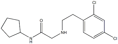 N-cyclopentyl-2-{[2-(2,4-dichlorophenyl)ethyl]amino}acetamide Struktur