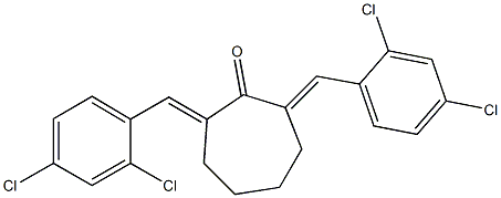 2,7-bis(2,4-dichlorobenzylidene)cycloheptanone Structure