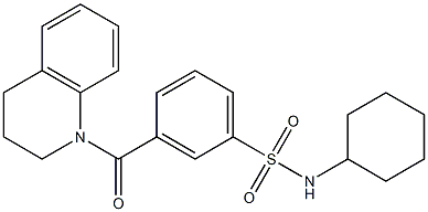 N-cyclohexyl-3-(3,4-dihydroquinolin-1(2H)-ylcarbonyl)benzenesulfonamide Structure