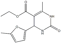ethyl 6-methyl-4-(5-methyl-2-furyl)-2-oxo-1,2,3,4-tetrahydro-5-pyrimidinecarboxylate Struktur