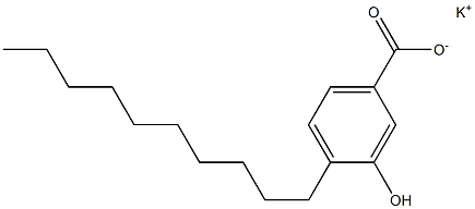 4-Decyl-3-hydroxybenzoic acid potassium salt Struktur