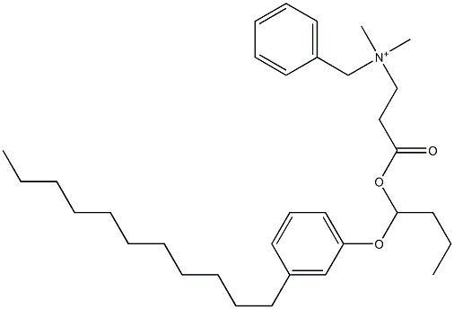N,N-Dimethyl-N-benzyl-N-[2-[[1-(3-undecylphenyloxy)butyl]oxycarbonyl]ethyl]aminium Structure