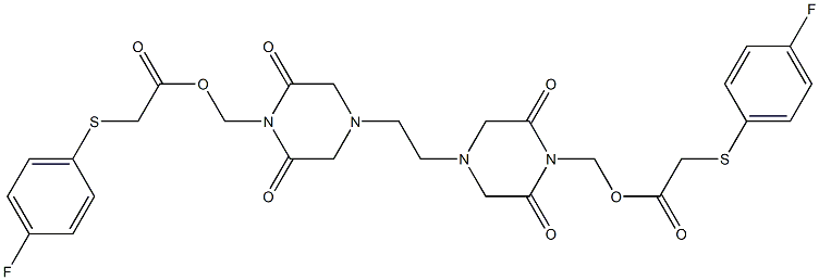4,4'-Ethylenebis(2,6-dioxopiperazine-1-methanol)bis[(4-fluorophenylthio)acetate] Struktur