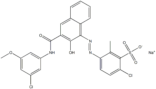 2-Chloro-6-methyl-5-[[3-[[(3-chloro-5-methoxyphenyl)amino]carbonyl]-2-hydroxy-1-naphtyl]azo]benzenesulfonic acid sodium salt