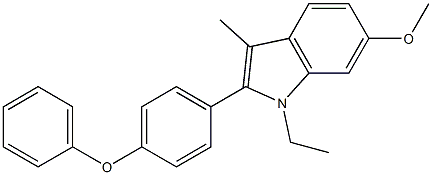 1-Ethyl-2-(4-phenoxyphenyl)-3-methyl-6-methoxy-1H-indole Structure